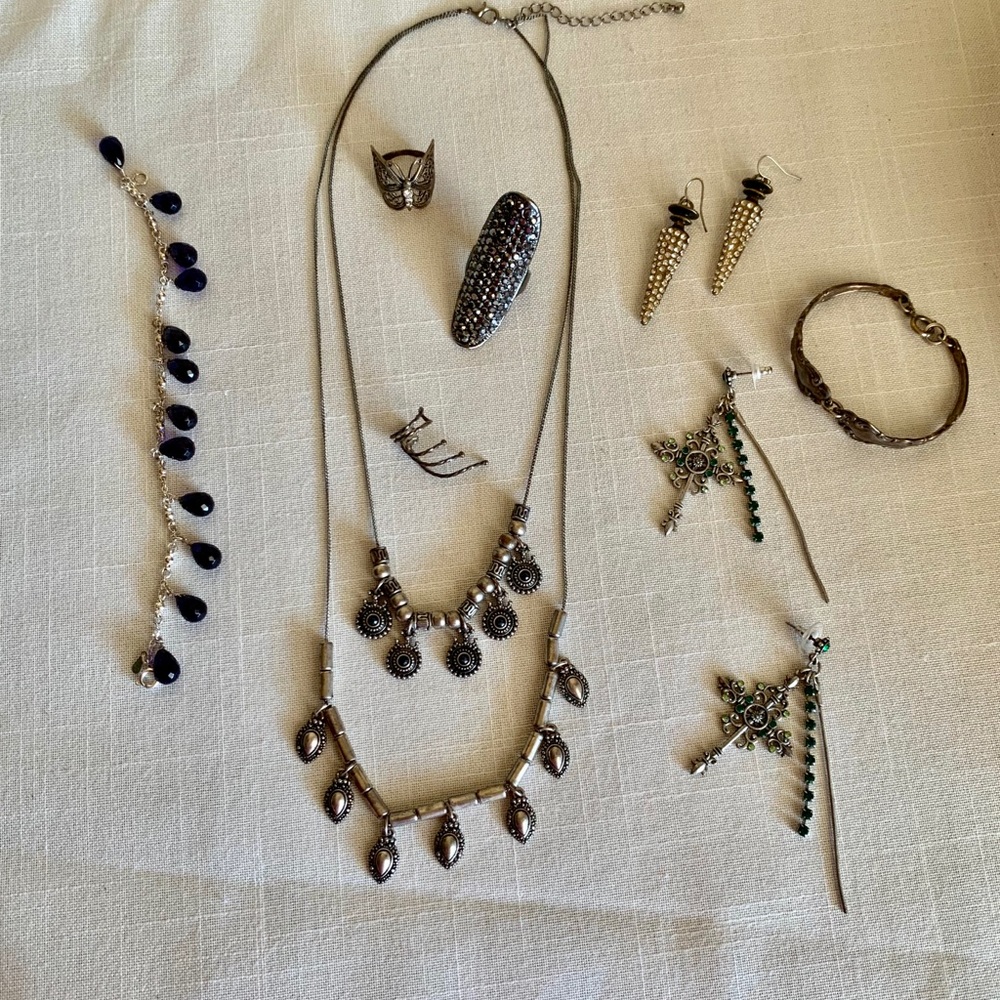 Dark Diamond Goth Jewelry Lot
